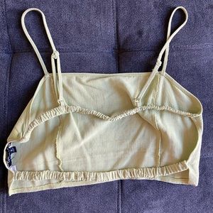 Kendall and Kylie Green Open Back Crop Top - Size Small